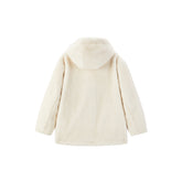 Women's Horn Button Faux Fur Coat